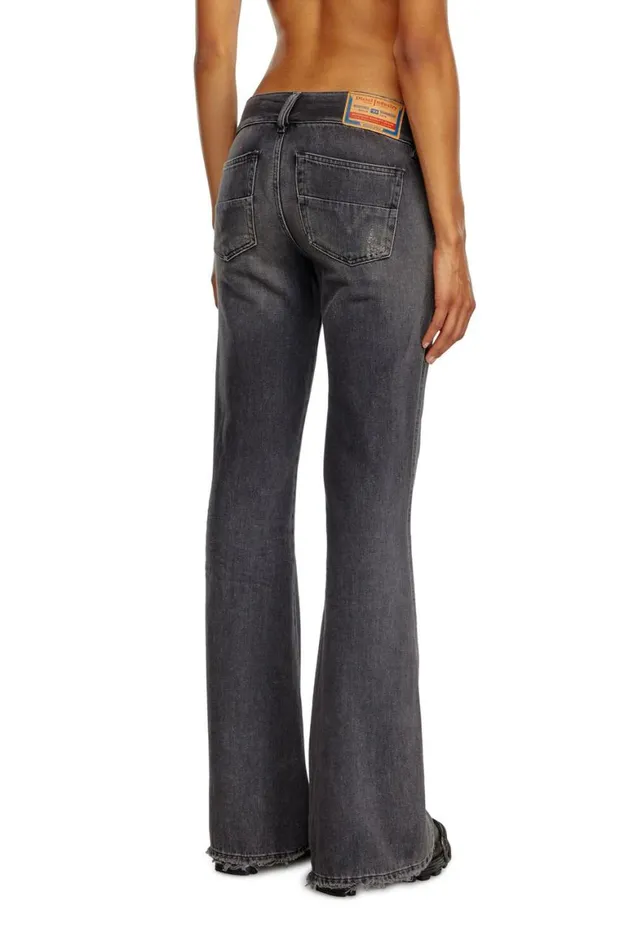 Women Diesel Jeans Bootcut Jeans DHush 09K14 Blackdark Grey