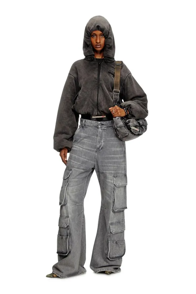 Women Diesel Jeans Relaxed Jeans 1996 DSire 0DCBE Light Grey