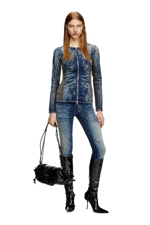 Women Diesel TShirts and Tops DEGARYS Dark Blue