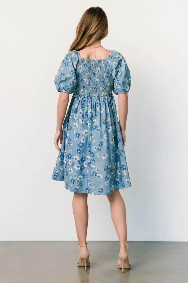 Women Dorothea Midi Dress Denim Floral Baltic Born Short Dresses Women Dorothea Midi Dress Denim Floral Baltic Born Short Dresses