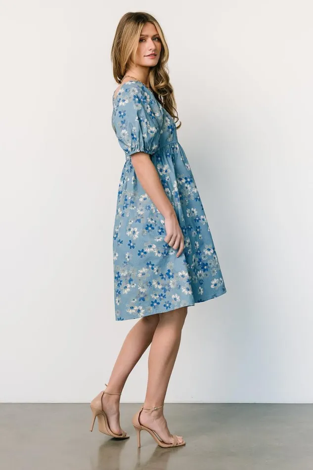 Women Dorothea Midi Dress Denim Floral Baltic Born Short Dresses Women Dorothea Midi Dress Denim Floral Baltic Born Short Dresses