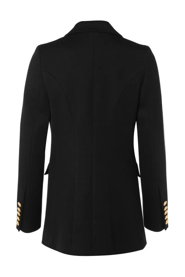 Women Double Breasted Blazer Black Twill Holland Cooper Tailoring