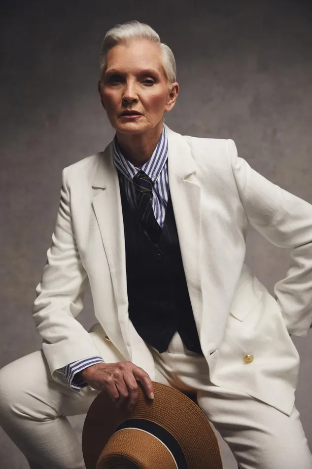 Women Double Breasted Blazer Oyster Linen Holland Cooper Tailoring