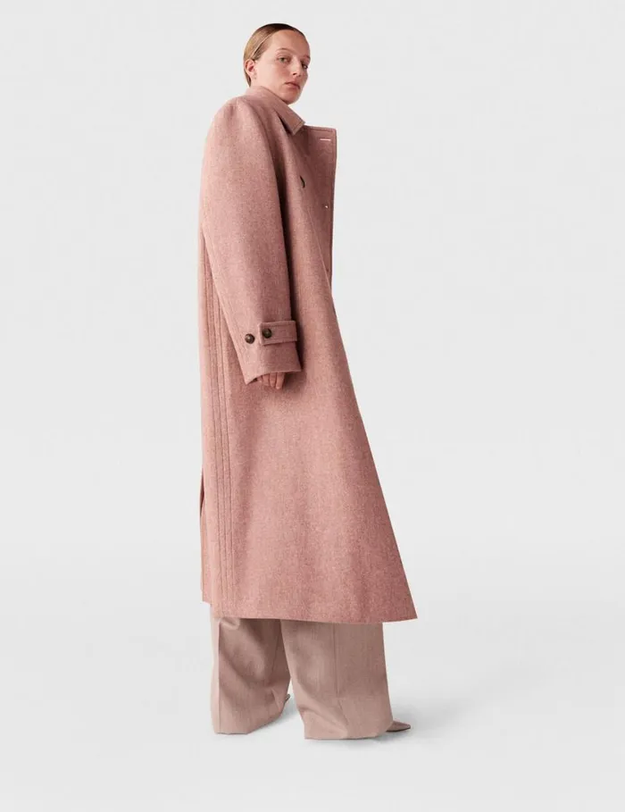 Women DoubleBreasted Long Coat Dusty Pink Stella McCartney Coats And Jackets Women DoubleBreasted Long Coat Dusty Pink Stella McCartney Coats And Jackets