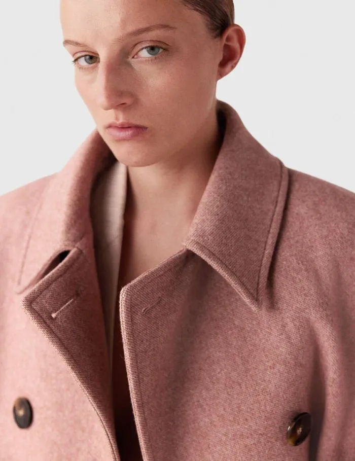 Women DoubleBreasted Long Coat Dusty Pink Stella McCartney Coats And Jackets Women DoubleBreasted Long Coat Dusty Pink Stella McCartney Coats And Jackets