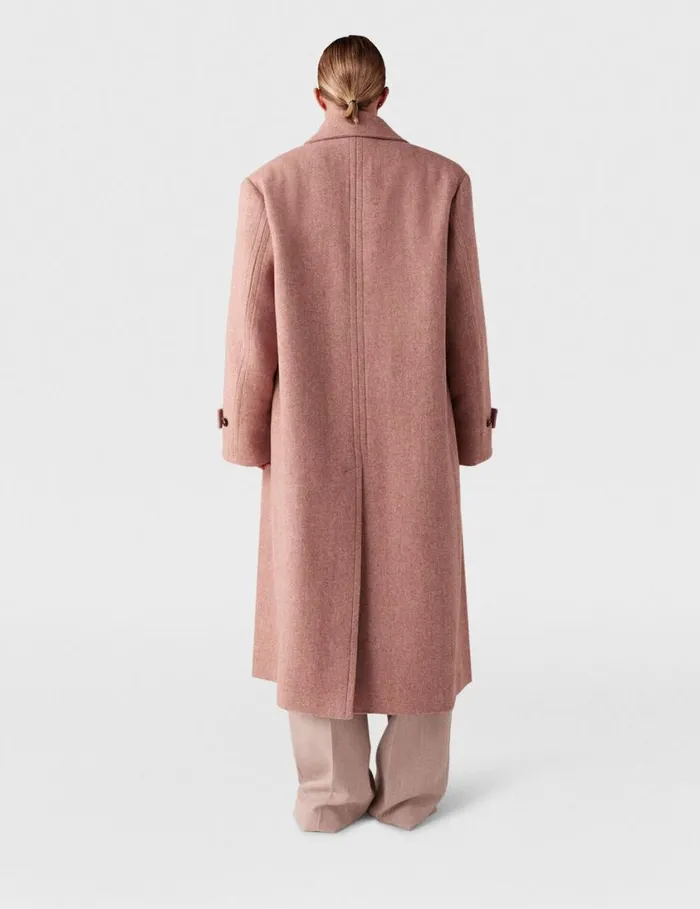 Women DoubleBreasted Long Coat Dusty Pink Stella McCartney Coats And Jackets Women DoubleBreasted Long Coat Dusty Pink Stella McCartney Coats And Jackets