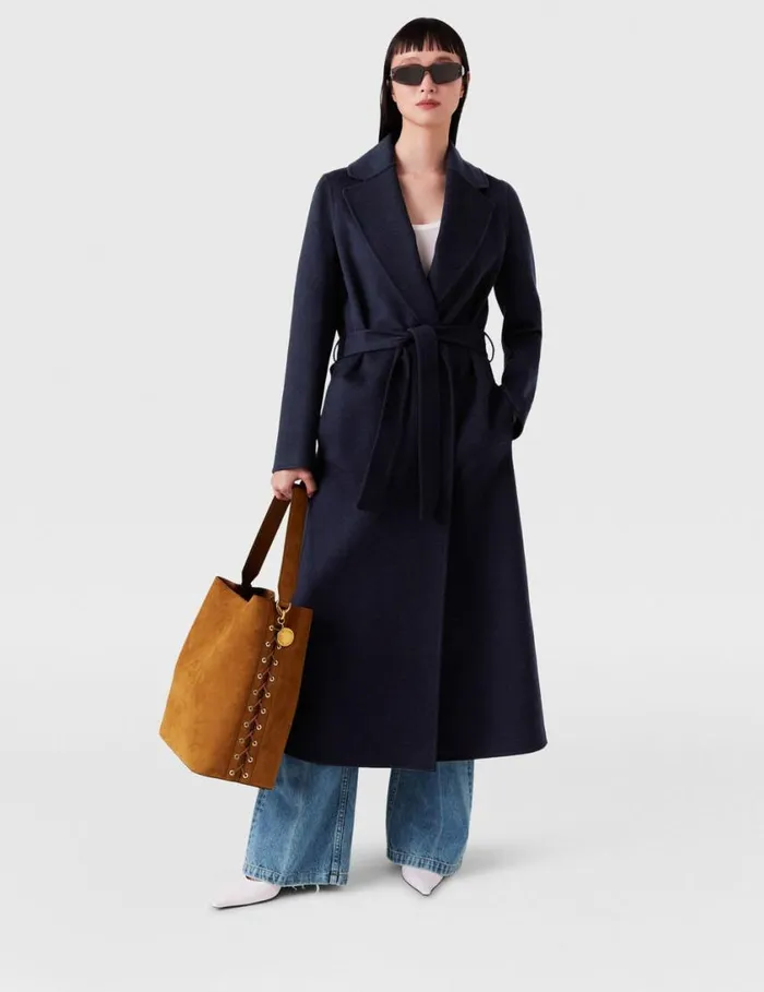 Women DoubleFaced Belted Trench Coat Ink Stella McCartney Coats And Jackets