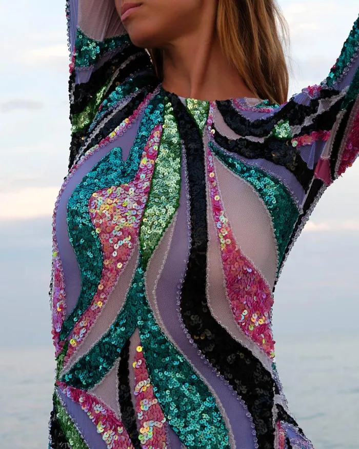 Women Dresses and Jumpsuits PatBO DELOS BEADED TULLE MINI DRESS FINAL SALE Black Multi