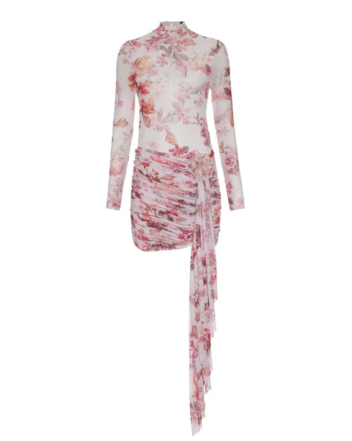 Women Dresses and Jumpsuits PatBO Floral Haze Stretch Tulle Mini Dress Vapor