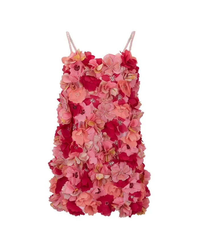 Women Dresses and Jumpsuits PatBO HandBeaded 3D Flower Mini Dress EXCLUSIVE Multi