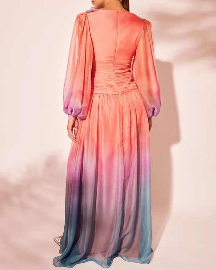 Women Dresses and Jumpsuits PatBO Long Sleeve Degrade Dress FINAL SALE Degrade