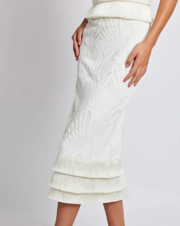 Women Dresses and Jumpsuits PatBO Sleeveless Lace Midi Dress FINAL SALE Ivory