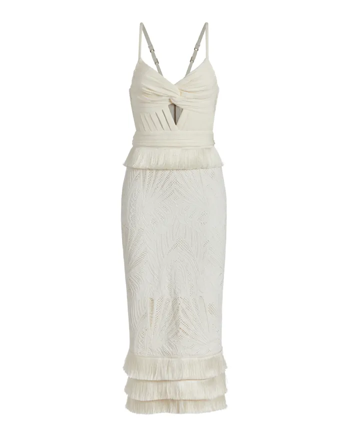 Women Dresses and Jumpsuits PatBO Sleeveless Lace Midi Dress FINAL SALE Ivory