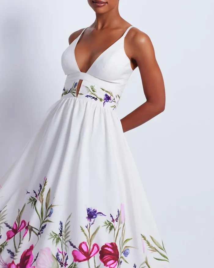 Women Dresses and Jumpsuits PatBO Viera VNeck Midi Dress FINAL SALE White
