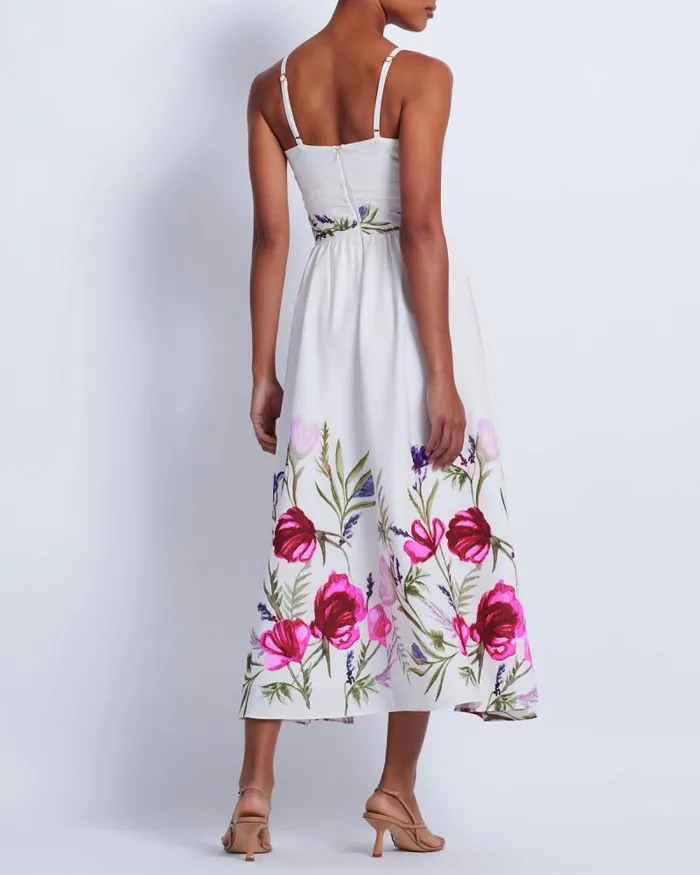 Women Dresses and Jumpsuits PatBO Viera VNeck Midi Dress FINAL SALE White