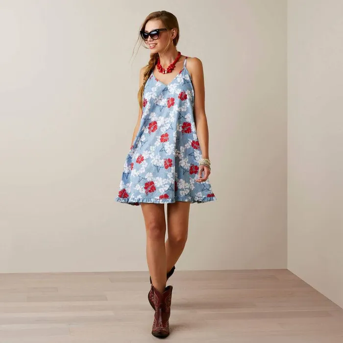 Women Dresses and Skirts Ariat Western Aloha Dress Wa Pareu Print