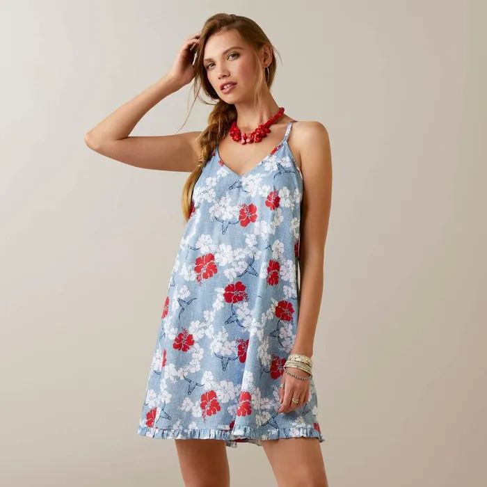 Women Dresses and Skirts Ariat Western Aloha Dress Wa Pareu Print