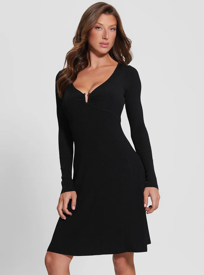 Women Dresses GUESS Black Olivia Knit Midi Dress