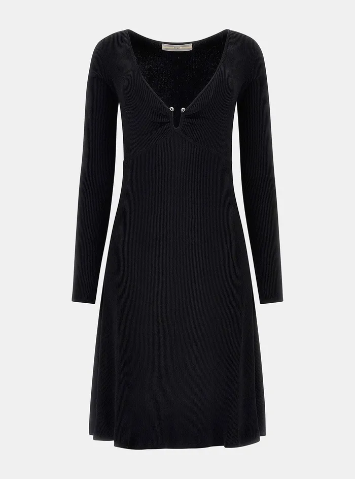 Women Dresses GUESS Black Olivia Knit Midi Dress Women Dresses GUESS Black Olivia Knit Midi Dress