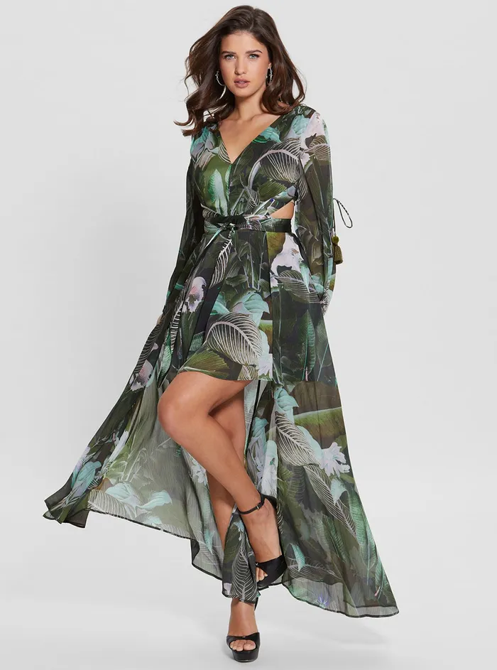 Women Dresses GUESS Eco Moonlit Tropic Garden Farrah Maxi Dress Women Dresses GUESS Eco Moonlit Tropic Garden Farrah Maxi Dress