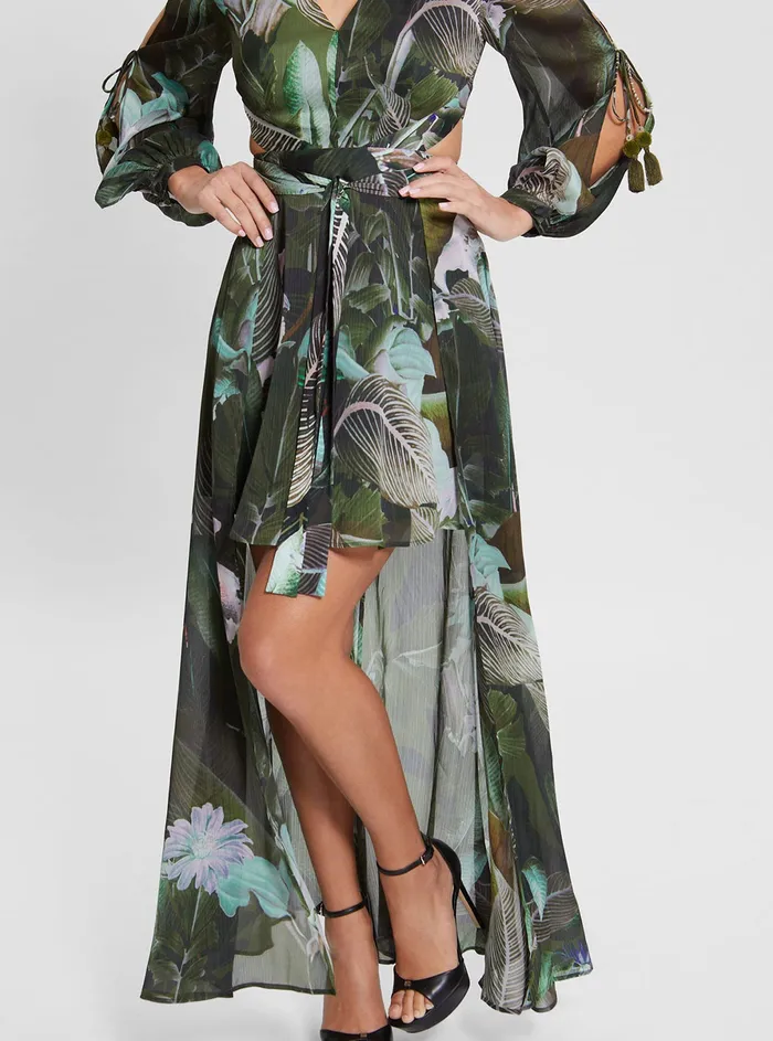 Women Dresses GUESS Eco Moonlit Tropic Garden Farrah Maxi Dress Women Dresses GUESS Eco Moonlit Tropic Garden Farrah Maxi Dress