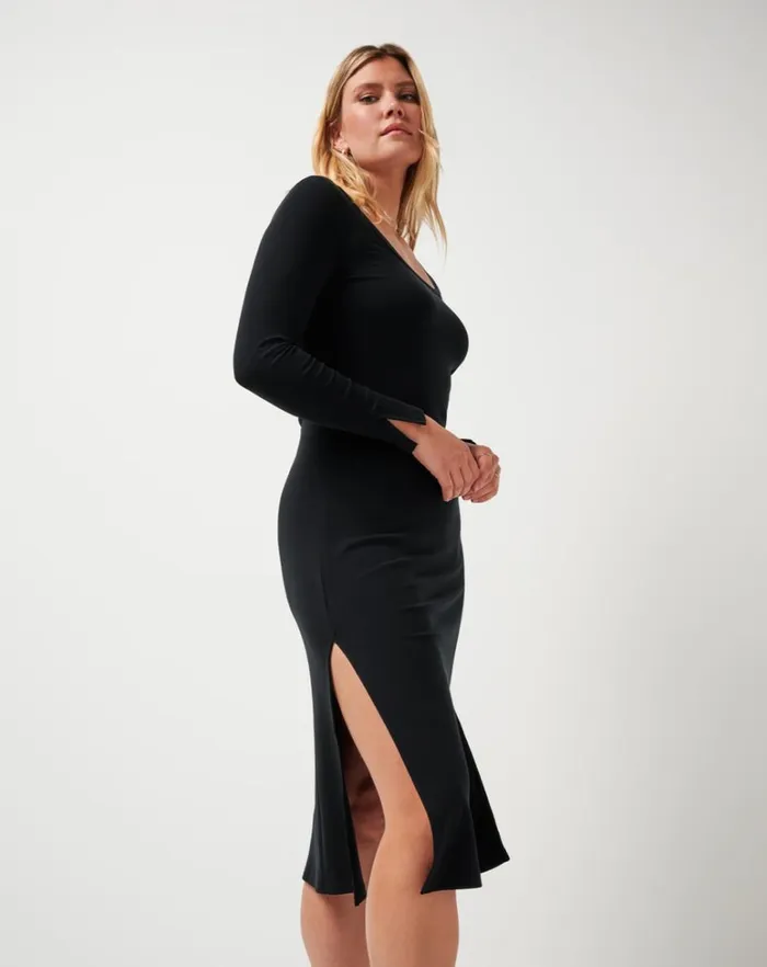 Women Dresses TravisMathew CLOUD RIB RETREAT DRESS Black Women Dresses TravisMathew CLOUD RIB RETREAT DRESS Black