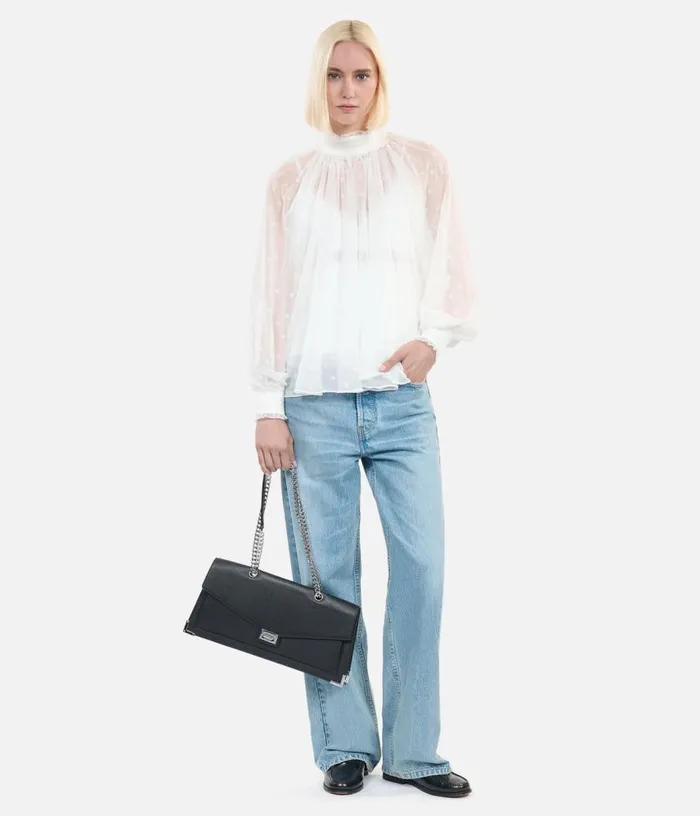 Women Ecru Top With Shirring THE KOOPLES Blouses and Shirts