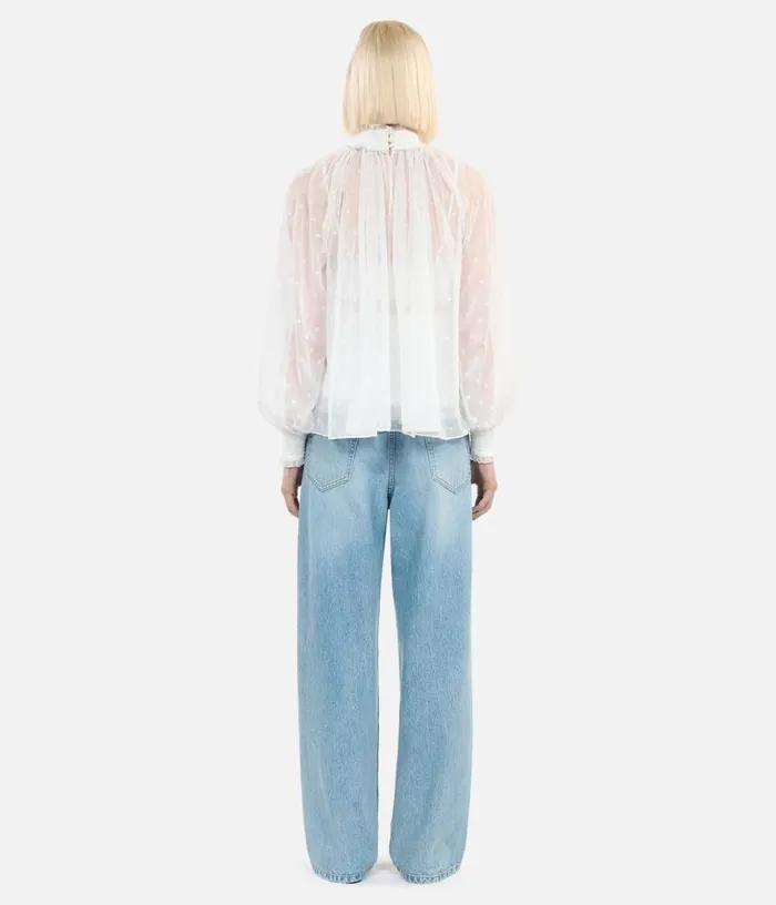 Women Ecru Top With Shirring THE KOOPLES Blouses and Shirts