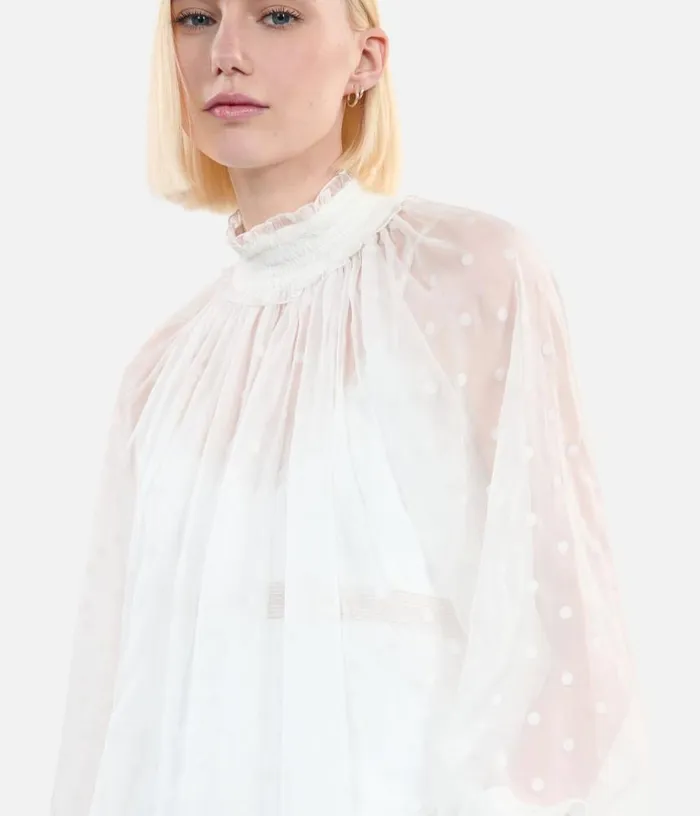 Women Ecru Top With Shirring THE KOOPLES Blouses and Shirts