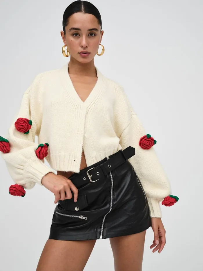 Women Ellie Cardigan Ivory For Love and Lemons Tops