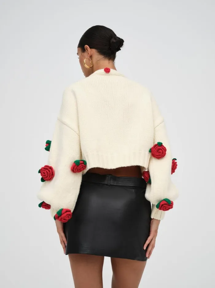 Women Ellie Cardigan Ivory For Love and Lemons Tops Women Ellie Cardigan Ivory For Love and Lemons Tops