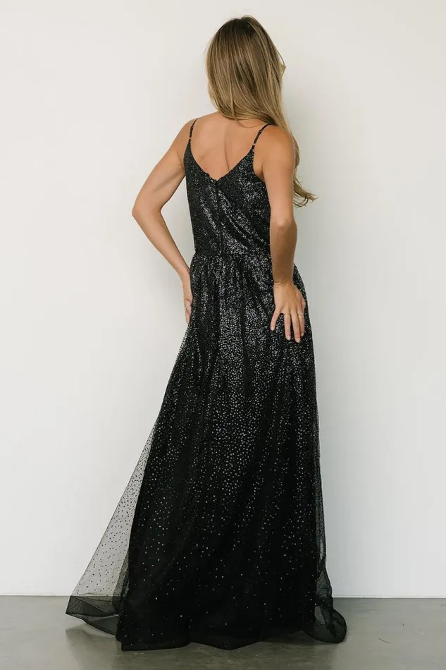 Women Ellie Shimmer Gown Black Baltic Born Embellished and Sequined