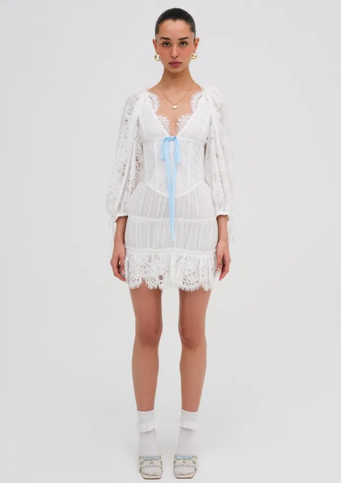 Women Ellis Mini Dress White For Love and Lemons Dresses Women Ellis Mini Dress White For Love and Lemons Dresses