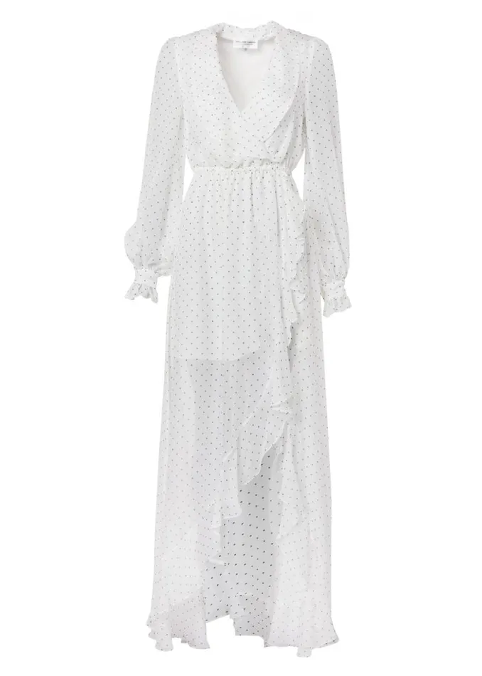 Women Ellisa Maxi Dress Ecru Polka Dot Holland Cooper Dresses