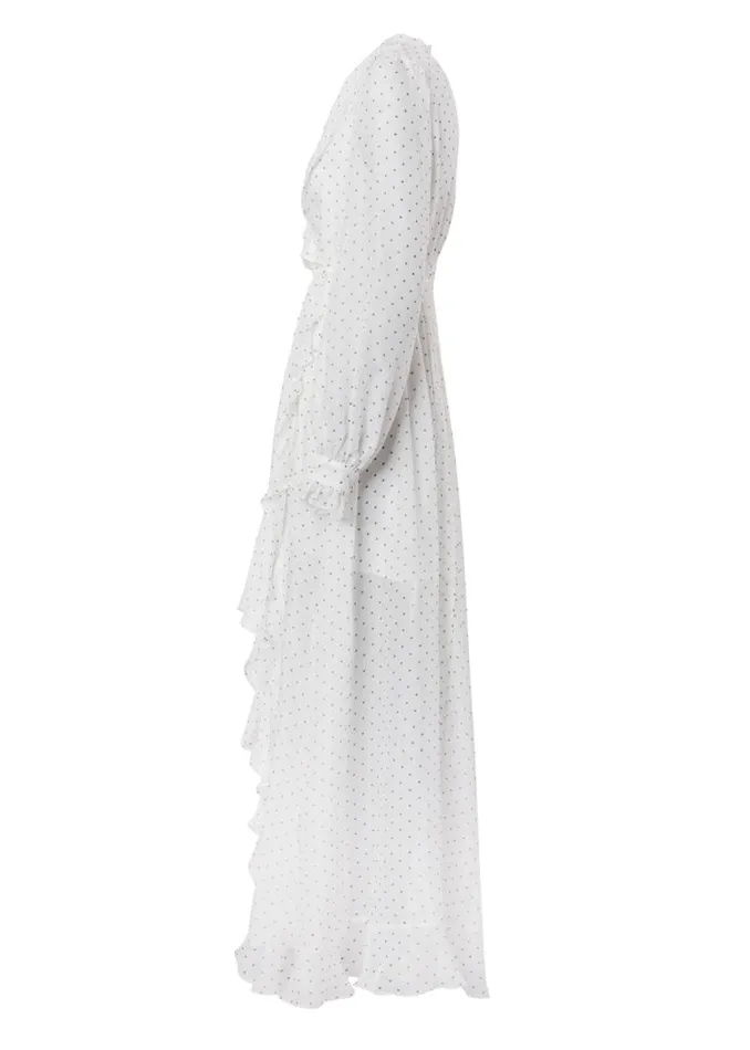Women Ellisa Maxi Dress Ecru Polka Dot Holland Cooper Dresses
