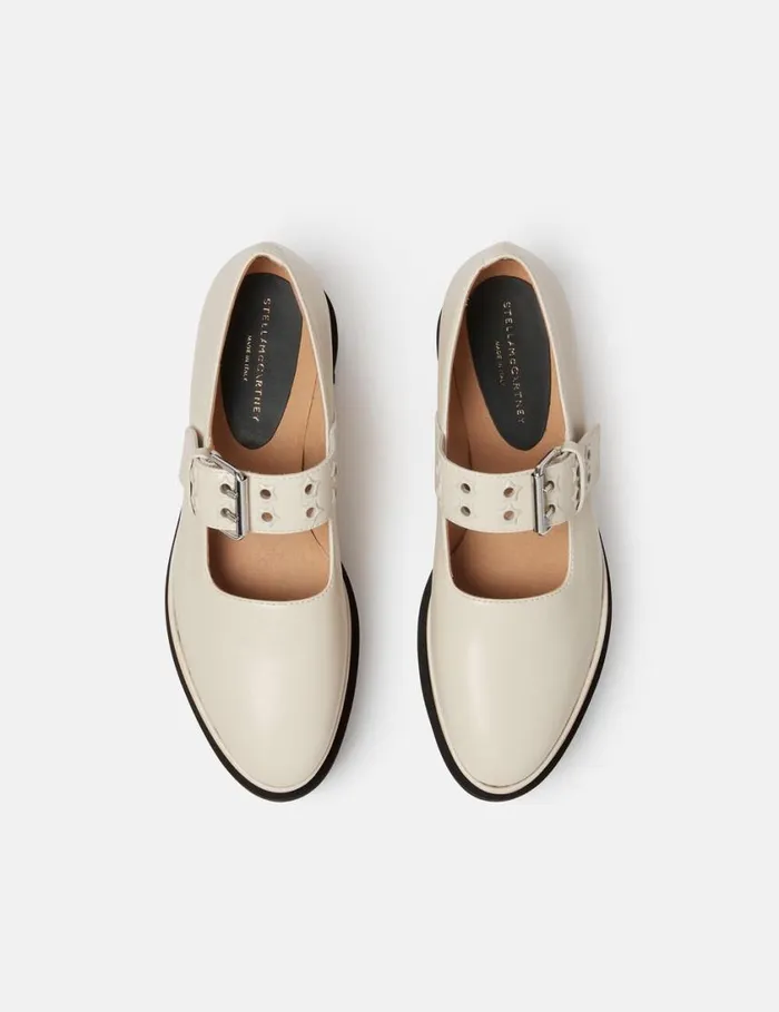 Women Elyse StarStudded Mary Janes Stone White Stella McCartney Wedges