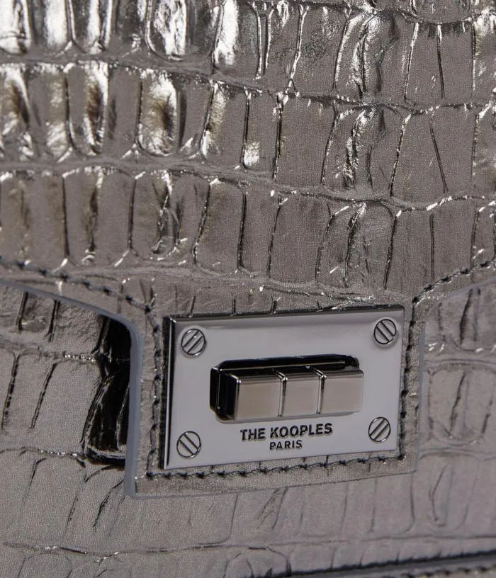 Women Emily Small Bag In Gunmetal Crocodileeffect Leather THE KOOPLES Bags