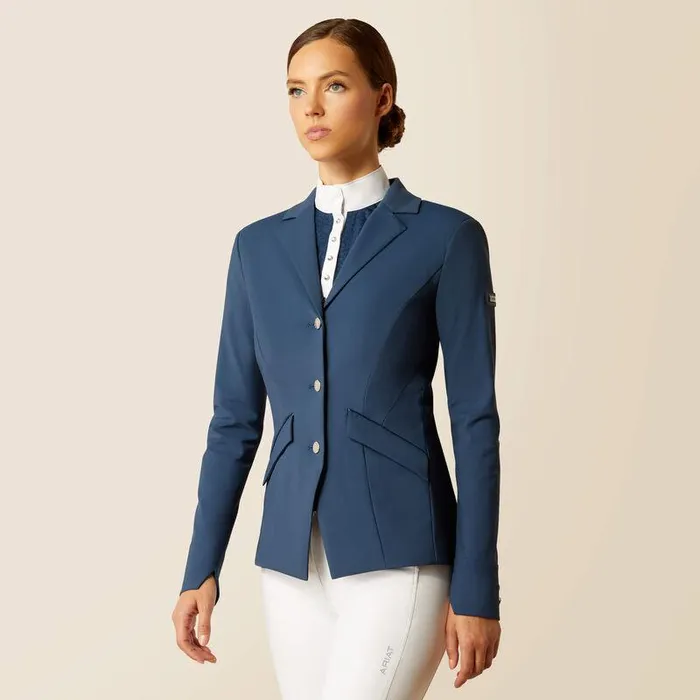 Women English Riding Ariat Meridian Show Coat Dark Denim