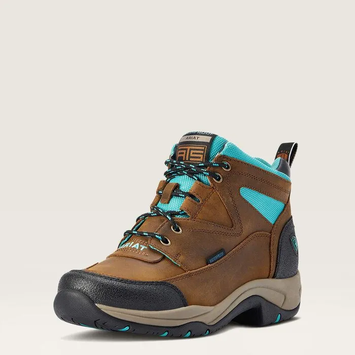 Women English Riding Boots Ariat Terrain Waterproof Boot Weathered Brown