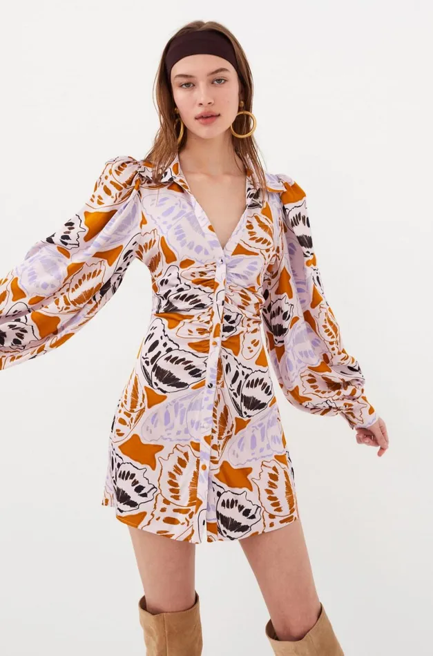 Women Esmeralda Mini Dress Orange For Love and Lemons Dresses