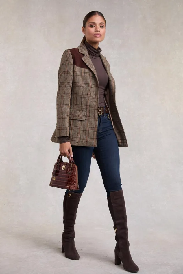 Women Essential Roll Neck Coffee Holland Cooper Knitwear Women Essential Roll Neck Coffee Holland Cooper Knitwear