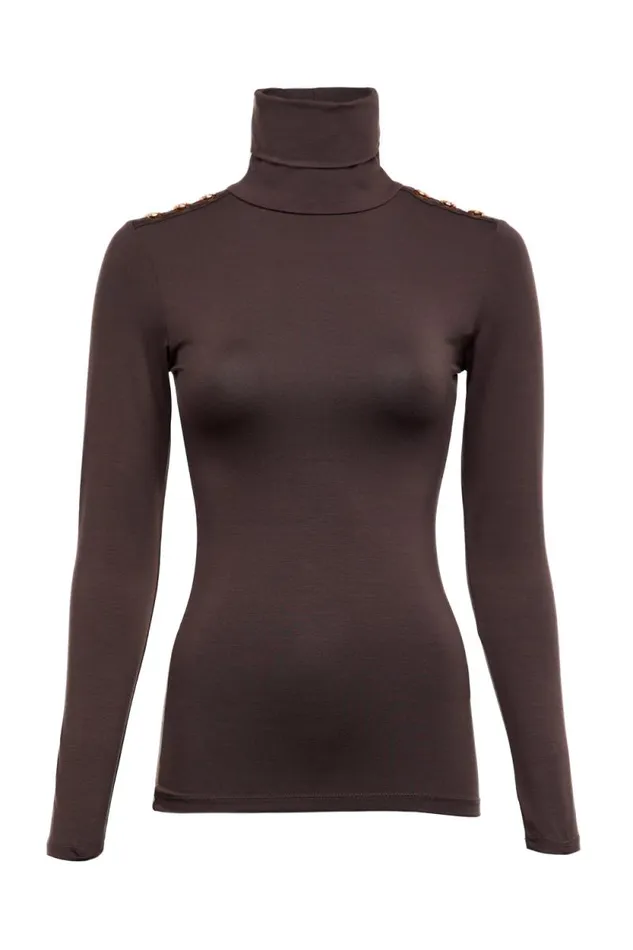 Women Essential Roll Neck Coffee Holland Cooper Knitwear Women Essential Roll Neck Coffee Holland Cooper Knitwear