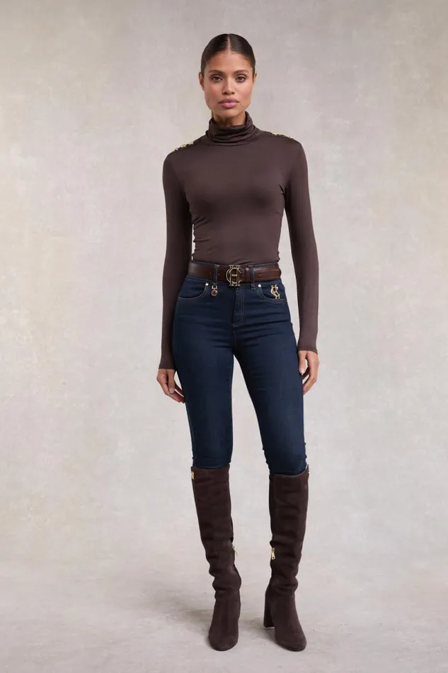Women Essential Roll Neck Coffee Holland Cooper Knitwear Women Essential Roll Neck Coffee Holland Cooper Knitwear