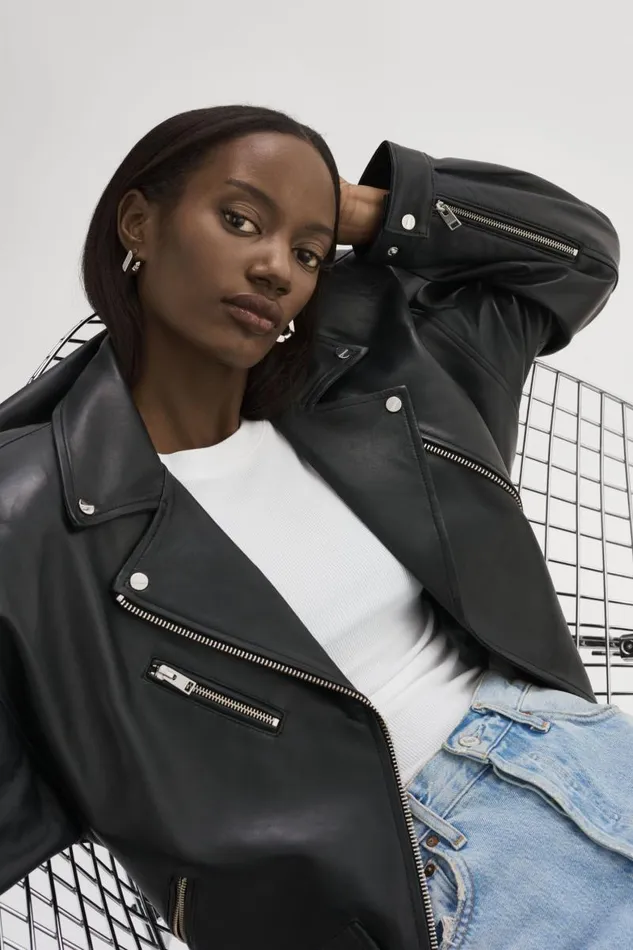 Women ESTIA Leather Biker Jacket Black LAMARQUE Leather Jackets Women ESTIA Leather Biker Jacket Black LAMARQUE Leather Jackets