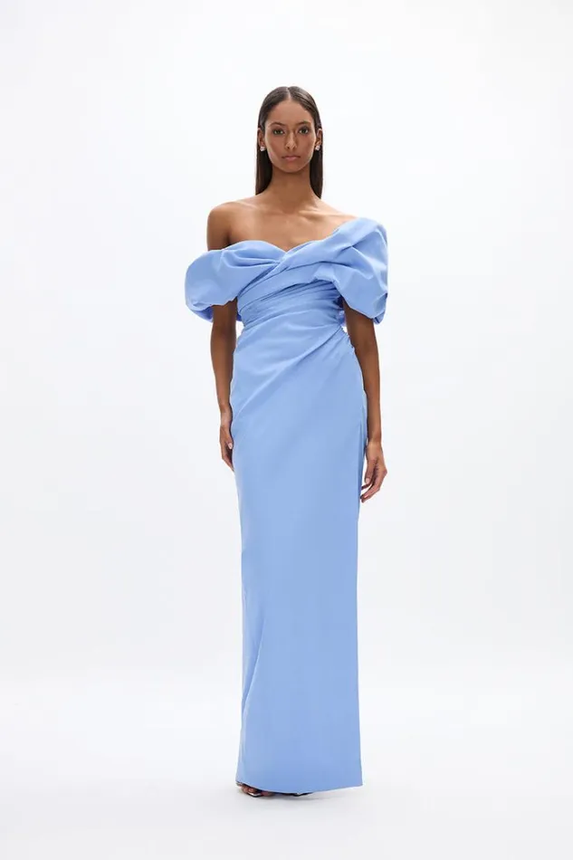 Women Evening Dresses Rachel Gilbert Gia Gown Vista Blue