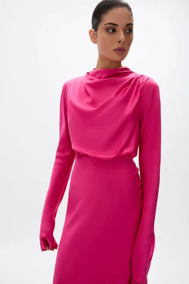 Women Evening Dresses Rachel Gilbert Lucielle Gown Hot Pink Women Evening Dresses Rachel Gilbert Lucielle Gown Hot Pink