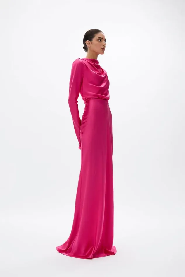 Women Evening Dresses Rachel Gilbert Lucielle Gown Hot Pink Women Evening Dresses Rachel Gilbert Lucielle Gown Hot Pink