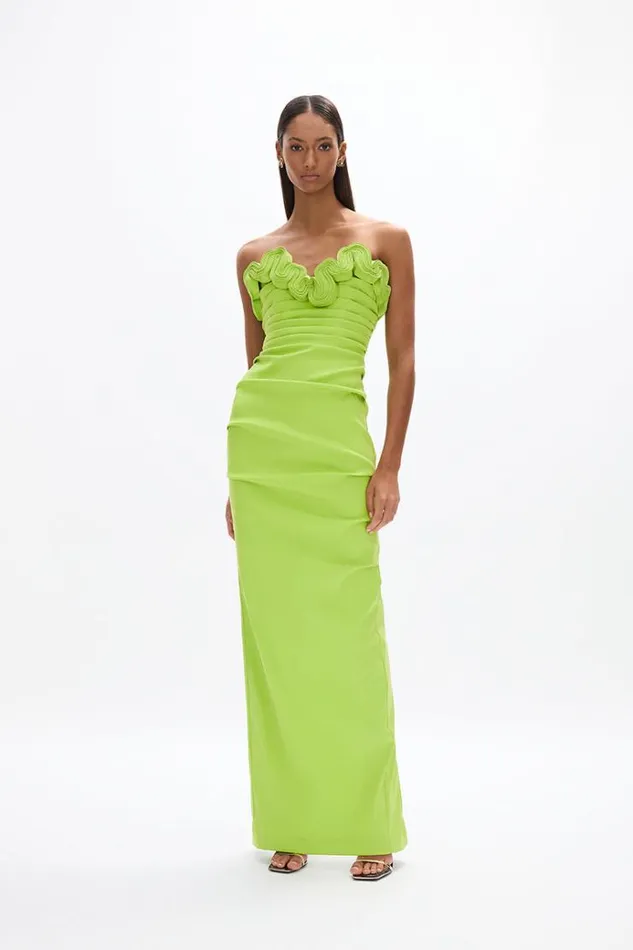 Women Evening Dresses Rachel Gilbert Ren Gown Lime