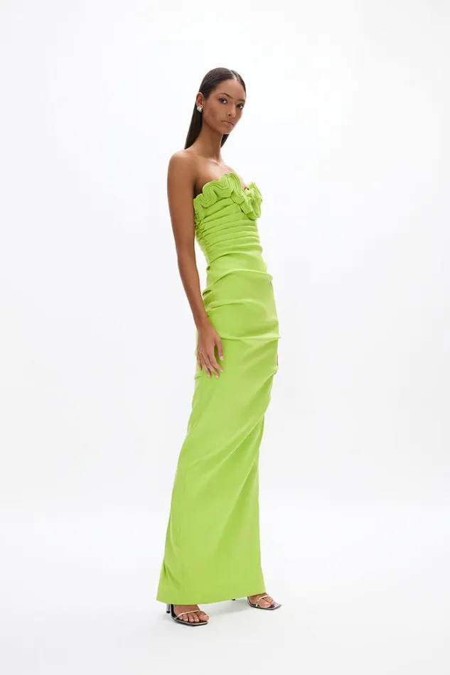 Women Evening Dresses Rachel Gilbert Ren Gown Lime