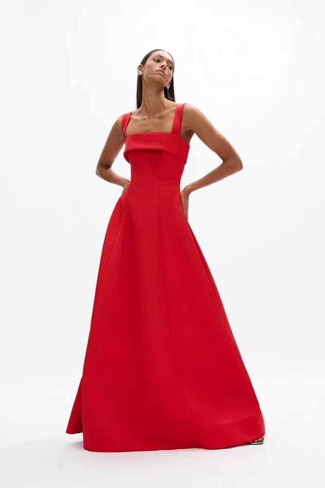 Women Evening Dresses Rachel Gilbert Serra Gown Red